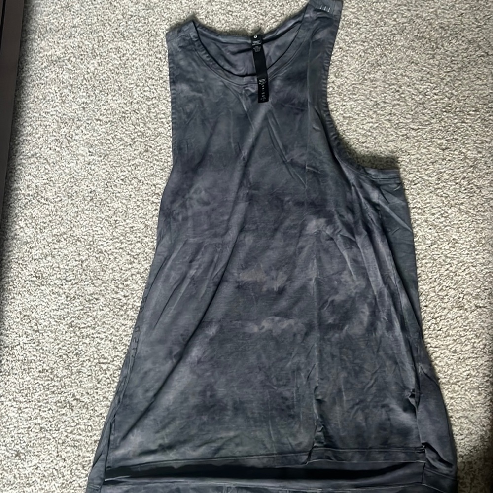 Lululemon Men’s Always Agile Spray Dye Gray Tie Dye Tank Top - Small